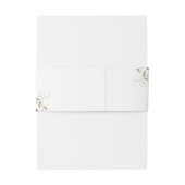 Modern Greenery en Gold Rustic Wedding Uitnodigingen Wikkel (Achterkant Voorbeeld)