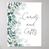 Modern Greenery Eucalypt Kaarten en Cadeaus Bord Poster (Voorkant)