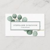 Modern Greenery Eucalyptus Visitekaartje (Voorkant)