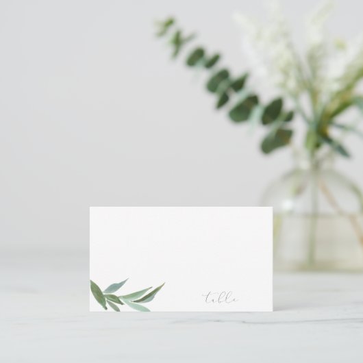 Modern Greenery Flat Place Card Plaatskaartje (Staand voorkant)