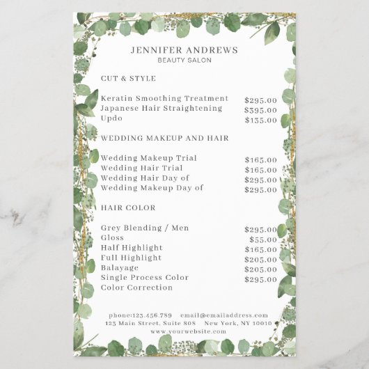 Modern, Greenery Flyer (Voorkant)