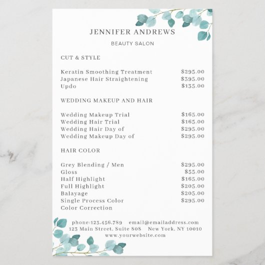 Modern, Greenery Flyer (Voorkant)