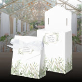Modern Greenery Foliage Wedding Favor Box Bedankdoosjes