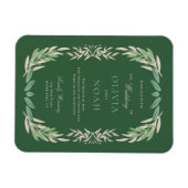 Modern Greenery Framed Wedding Invitation Magneet (Horizontaal)