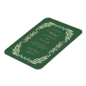 Modern Greenery Framed Wedding Invitation Magneet (Linkerzijde)