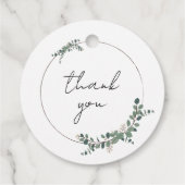 Modern Greenery Geometric Rustic Wedding Bedankjes Labels (Achterkant)