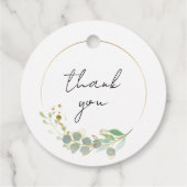 Modern Greenery Geometric Rustic Wedding Bedankjes Labels (Achterkant)