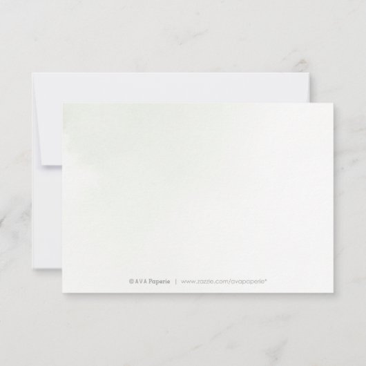 Modern Greenery Geometric Rustic Wedding RSVP Kaartje (Achterkant)