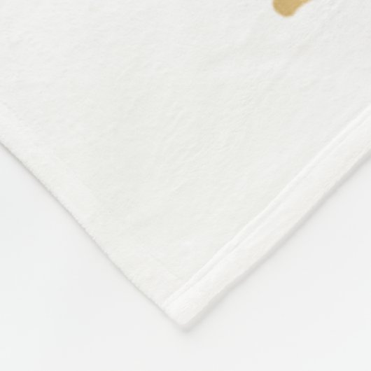 Modern Greenery Gold Baby Elephant Boy Nursery Fleece Deken (Hoek)