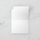 Modern Greenery Gold Geometric Rustic Wedding Bedankkaart (Binnen)