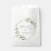 Modern Greenery Gold Geometric Rustic Wedding Bedankzakje (Voorkant)