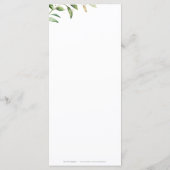 Modern Greenery Gold Geometric Rustic Wedding Menu (Achterkant)