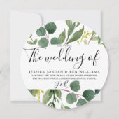 Modern Greenery Green Leaf Wedding Kaart (Voorkant)