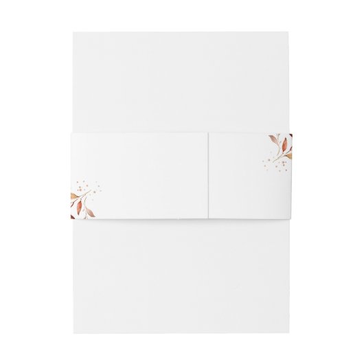 Modern Greenery Herfst rustieke bruiloft Uitnodigingen Wikkel (Achterkant Voorbeeld)