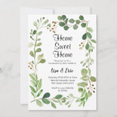 Modern Greenery Housewarming Party Invite Kaart (Voorkant)