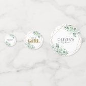 Modern Greenery is een meisje-EucalyptusBaby showe Confetti (Voorkanten)