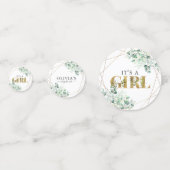 Modern Greenery is een meisje-EucalyptusBaby showe Confetti (Achterkanten)