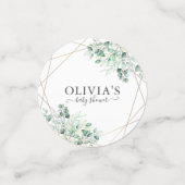 Modern Greenery is een meisje-EucalyptusBaby showe Confetti (Kleine voorkant)