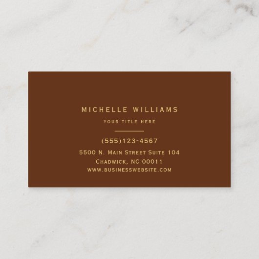 Modern Greenery Leaf Abstract Visitekaartje (Achterkant)