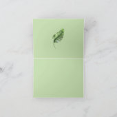Modern Greenery Leaf Gender Neutral Baby shower Bedankkaart (Binnen)