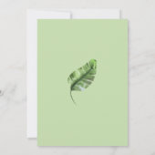 Modern Greenery Leaf Gender Neutral Baby shower Kaart (Achterkant)