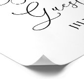 Modern Greenery Lemon Floral Guestbook Sign Poster (Hoek)