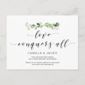 Modern Greenery, Love verovert all, Postponement Briefkaart (Voorkant)