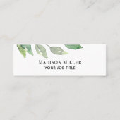 Modern Greenery Mini Visitekaartje (Voorkant)