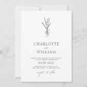 Modern Greenery Minimal Wedding Kaart (Voorkant)