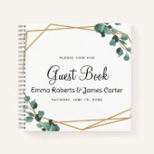 Modern Greenery Minimalist Guest Book Notitieboek (Voorkant)
