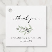 Modern Greenery Olive Oil Branch Wedding for Label (Voorkant)