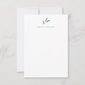 Modern Greenery Personalized Briefpapier Notitiekaartje (Voorkant)