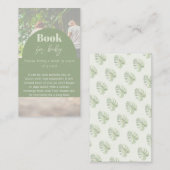 Modern Greenery Photo Book for Baby shower Game Visitekaartje (Voorkant / Achterkant)