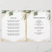 Modern Greenery Photo Celebration of Life Programm (Achterkant)