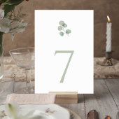 Modern Greenery Reception Table Sign Kaart