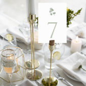 Modern Greenery Reception Table Sign Kaart