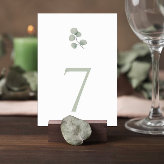 Modern Greenery Reception Table Sign Kaart