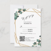 Modern Greenery RSVP Card Invitation (Voorkant)