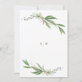 Modern Greenery Sage Green Boho Eucalyptus Wedding Kaart (Achterkant)