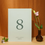 Modern Greenery Sage Moss Plain Simple Wedding Kaart<br><div class="desc">Moderne Greenery Sage Moss Plain Simple Wedding Table Number</div>