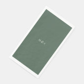 Modern Greenery Sage Moss Plain Simple Wedding Servet (Hoek)
