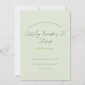 Modern Greenery Tropical Family Foto Baby shower Kaart (Achterkant)