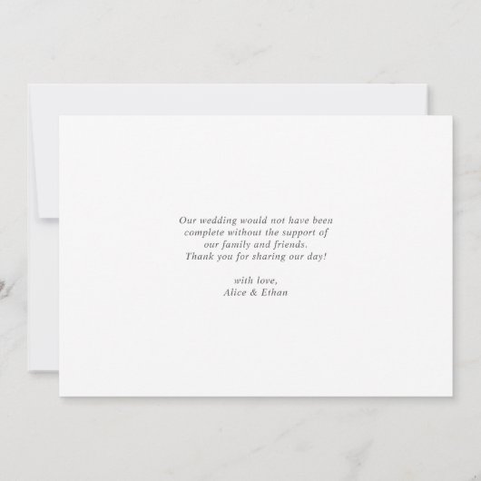 Modern Greenery Tropical Wedding Bedankkaart (Achterkant)