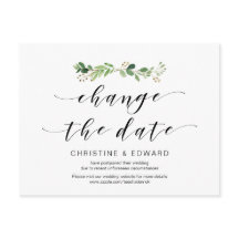 Modern Greenery, verander van datum, uitgesteld