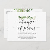Modern Greenery, verandering plannen uitgesteld Briefkaart (Voorkant / Achterkant)