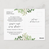 Modern Greenery, verandering plannen uitgesteld Briefkaart (Achterkant)