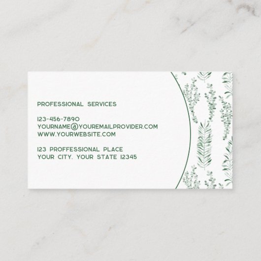 Modern Greenery Visitekaartje (Achterkant)
