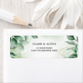 Modern Greenery Waterverf Foliage Address Label (Insitu)