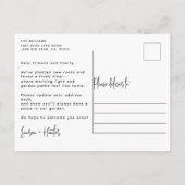 Modern Greenery Waterverf Fresh New Digs Verhuizen Aankondigingskaart (Achterkant)