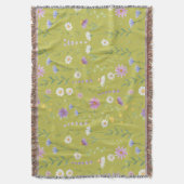 Modern Greenery Waterverf Rustiek Botanische Bloem Deken (Voorkant Verticaal)